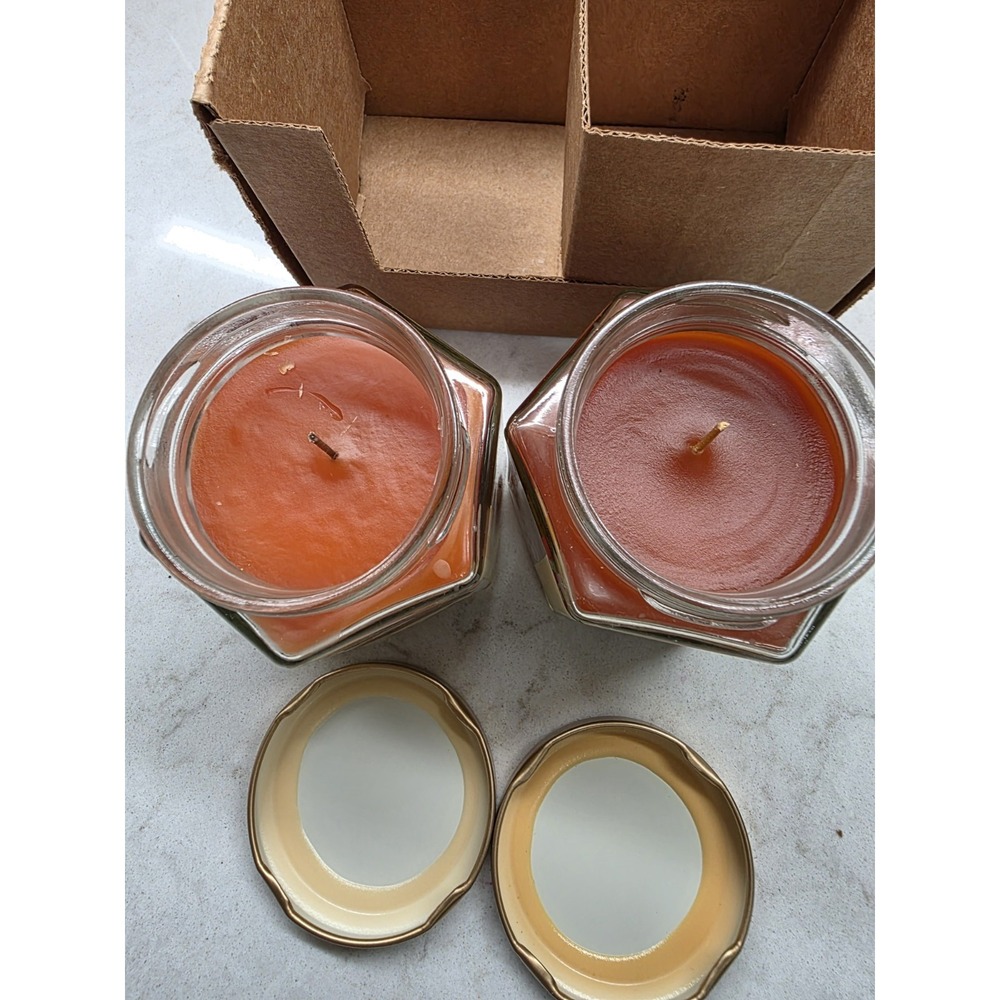 Home Interiors  7.5 oz Jar Candles Sweet Potato Pie & Hot Cinnamon Bun Vtg (2) - Picture 2 of 6